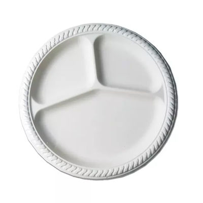 Cornstarch 9in 10in στρογγυλό μίας χρήσης επιτραπέζιο σκεύος πιάτων πιάτων βιοδιασπάσιμο στρογγυλό