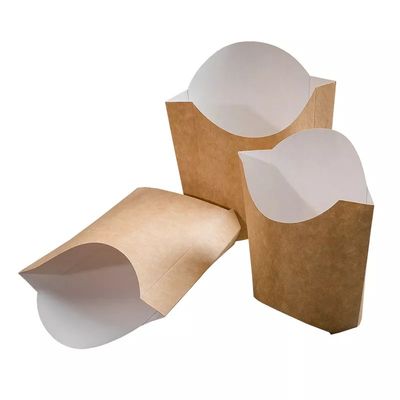 220gsm μίας χρήσης συσκευασία κιβωτίων τσιπ πατατών τηγανιτών πατατών εγγράφου Pantone ντυμένη pe Kraft