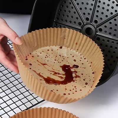 Fryer αέρα απόδειξης πετρελαίου ντυμένο σιλικόνη έγγραφο περγαμηνής 20cm στρογγυλό μίας χρήσης ψήσιμο