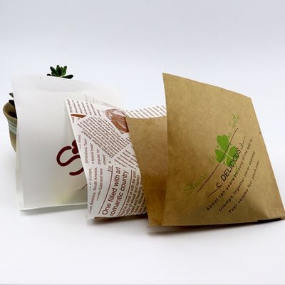 σάντουιτς εγγράφου τσαντών 45gsm 13x13cm το greaseproof διπλό ανοικτό τοποθετεί Burger την τσέπη περικαλυμμάτων σε σάκκο