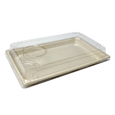 11g Dinnerware βιοδιασπάσιμος δίσκος σουσιών επιτραπέζιου σκεύους βαγάσσης γρήγορου φαγητού με το καπάκι της Pet