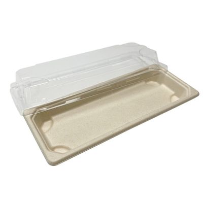 11g Dinnerware βιοδιασπάσιμος δίσκος σουσιών επιτραπέζιου σκεύους βαγάσσης γρήγορου φαγητού με το καπάκι της Pet