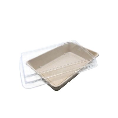 11g Dinnerware βιοδιασπάσιμος δίσκος σουσιών επιτραπέζιου σκεύους βαγάσσης γρήγορου φαγητού με το καπάκι της Pet