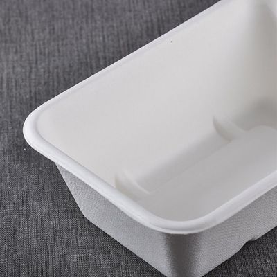 φυσικό Eco βιοδιασπάσιμο γρήγορο φαγητό σαλάτας επιτραπέζιου σκεύους βαγάσσης 450ml 550ml για να πάει εμπορευματοκιβώτια