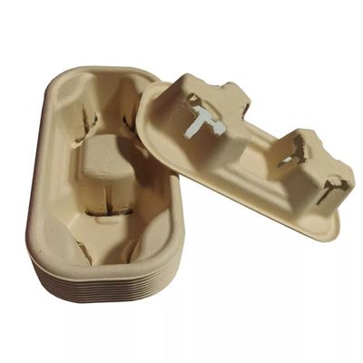 Το πλαστικό ελεύθερο βιοδιασπάσιμο επιτραπέζιο σκεύος 2 4 φλυτζάνι 28g βαγάσσης παίρνει έξω το μεταφορέα φλυτζανιών εγγράφου