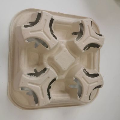 Το πλαστικό ελεύθερο βιοδιασπάσιμο επιτραπέζιο σκεύος 2 4 φλυτζάνι 28g βαγάσσης παίρνει έξω το μεταφορέα φλυτζανιών εγγράφου