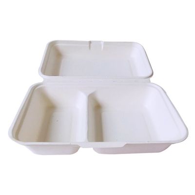 Dinnerware 600ml 1000ml λιπασματοποιήσιμο κιβώτιο Bento μεσημεριανού γεύματος πολτού βαγάσσης επιτραπέζιου σκεύους κόμματος