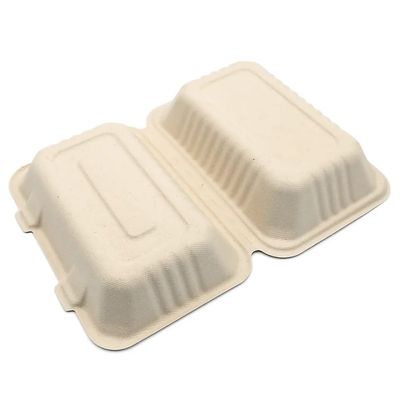 Dinnerware 600ml 1000ml λιπασματοποιήσιμο κιβώτιο Bento μεσημεριανού γεύματος πολτού βαγάσσης επιτραπέζιου σκεύους κόμματος