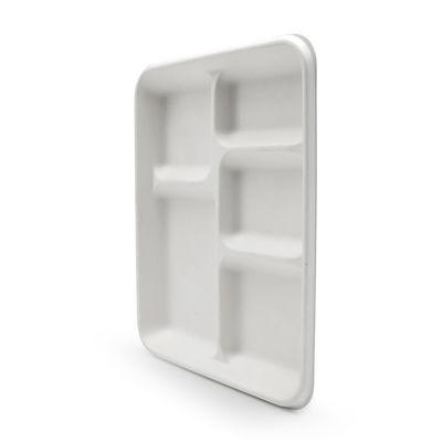 Αβλαβής λιπασματοποιήσιμος κόμματος επιτραπέζιου σκεύους ζαχαροκάλαμων δίσκος Χριστουγέννων βαγάσσης μίας χρήσης