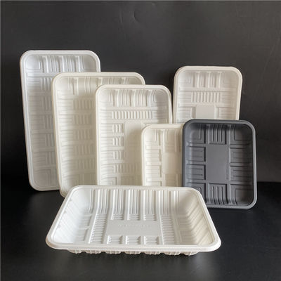 Βιοδιασπάσιμο Sealable Cornstarch κρέατος εμπορευματοκιβώτιο 150mm δίσκων παγωμένων τροφίμων επιτραπέζιου σκεύους