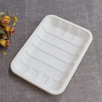 Βιοδιασπάσιμο Sealable Cornstarch κρέατος εμπορευματοκιβώτιο 150mm δίσκων παγωμένων τροφίμων επιτραπέζιου σκεύους