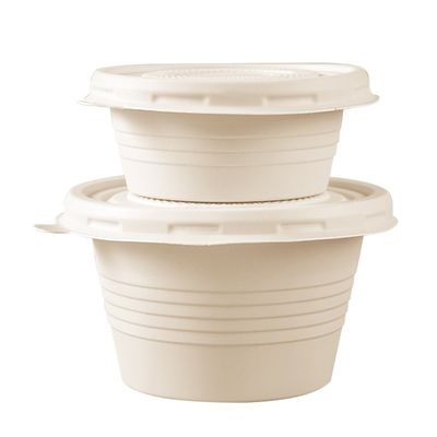 4OZ μίας χρήσης Cornstarch φλυτζάνια μερίδας σάλτσας καρυκευμάτων επιτραπέζιου σκεύους με τα καπάκια