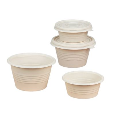 4OZ μίας χρήσης Cornstarch φλυτζάνια μερίδας σάλτσας καρυκευμάτων επιτραπέζιου σκεύους με τα καπάκια