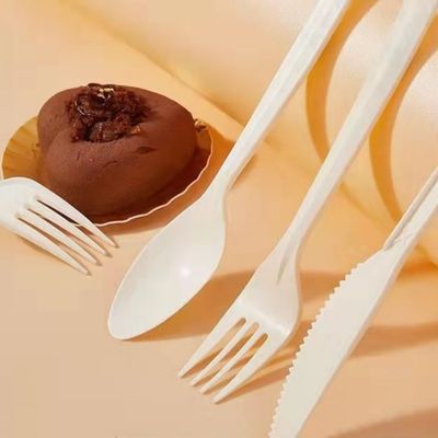 Cornstarch 6In Eco επιτραπέζιο σκεύος 150mm βιοδιασπάσιμο Flatware τομέα εστιάσεως μαχαιριών κουταλιών και δικράνων