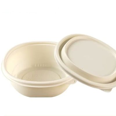 800ml 1050ml βιοδιασπάσιμα παίρνουν έξω Cornstarch εμπορευματοκιβωτίων το κύπελλο φρούτων με το καπάκι
