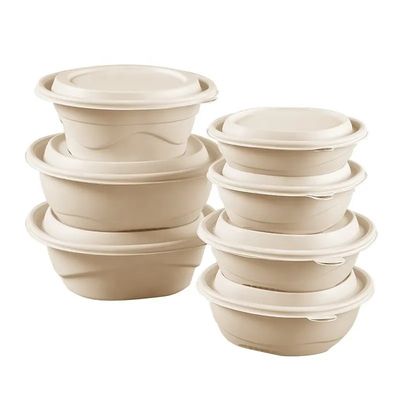 800ml 1050ml βιοδιασπάσιμα παίρνουν έξω Cornstarch εμπορευματοκιβωτίων το κύπελλο φρούτων με το καπάκι