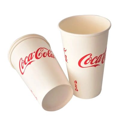 22oz 640ml PE PLA κρύο ποτό εγγράφου φλυτζανιών εγγράφου κόλας το μίας χρήσης κοιλαίνει 300gsm