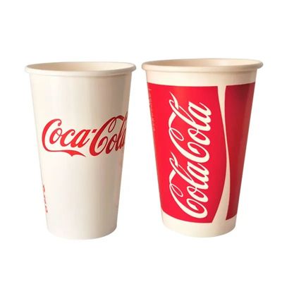 22oz 640ml PE PLA κρύο ποτό εγγράφου φλυτζανιών εγγράφου κόλας το μίας χρήσης κοιλαίνει 300gsm