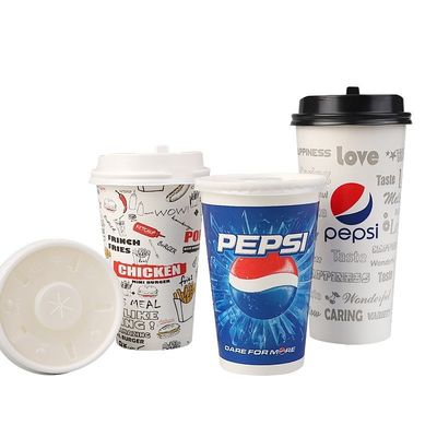 22oz 640ml PE PLA κρύο ποτό εγγράφου φλυτζανιών εγγράφου κόλας το μίας χρήσης κοιλαίνει 300gsm