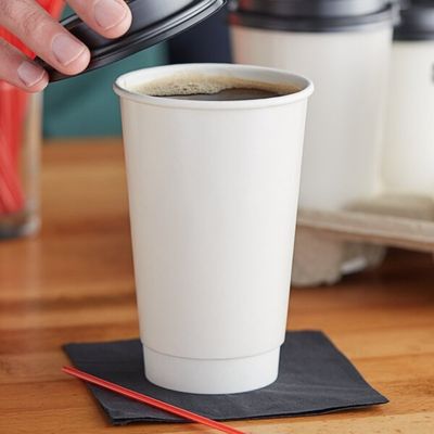 16oz 500cc μίας χρήσης μιάς χρήσεως της Λευκής Βίβλου καφέ φλυτζάνι εγγράφου στρώματος φλυτζανιών διπλό