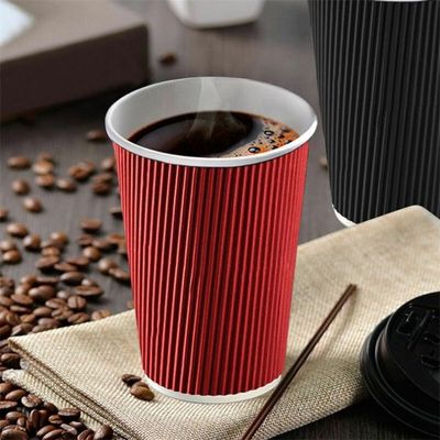 280gsm φυσαλίδων Boba μίας χρήσης κυματισμών τοίχων φλυτζάνια ποτών εγγράφου κρύα με τα καπάκια